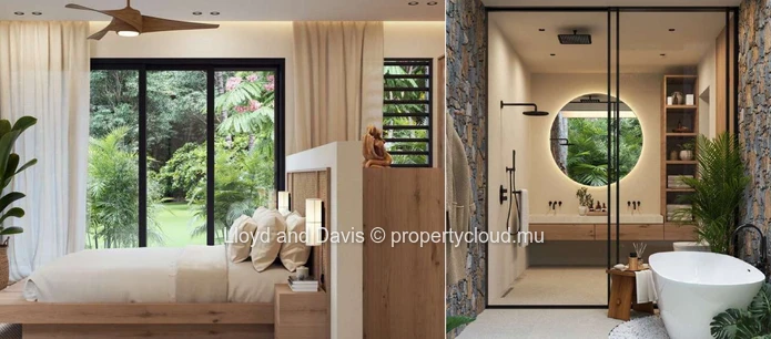 Villas contemporaines avec piscine privée à Petite Rivière Noire