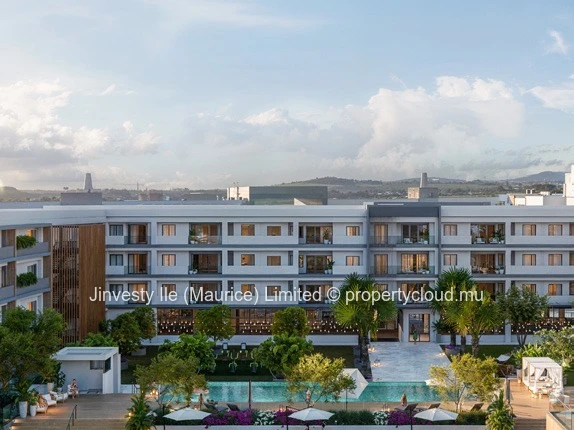 JINVESTY ILE MAURICE : Prix direct promoteur The Deck Grand Baie 2 chambres avec vue mer depuis la terrasse Lot 110  ...