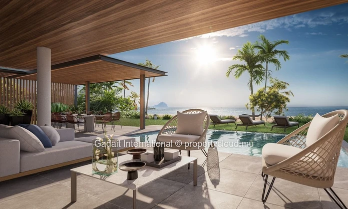 Penthouse exclusif avec piscine et vue sur mer, à vendre sur la côte ouest de l'île Maurice.