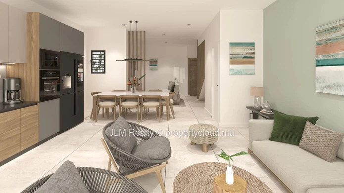 Townhouse contemporain avec jardin et piscine privative en option à vendre à Tamarin, Île Maurice