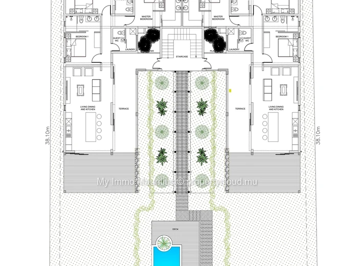 Pointe aux Canonniers – New 3-bedroom apartment just 5 minutes’ walk from the beach