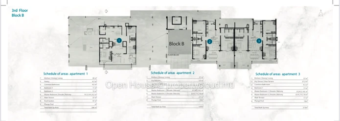 Penthouse R+2 à vendre à Péreybère, Grand Baie. 118m², 3 chambres, piscine commune, proche de toutes commodités. Rs.