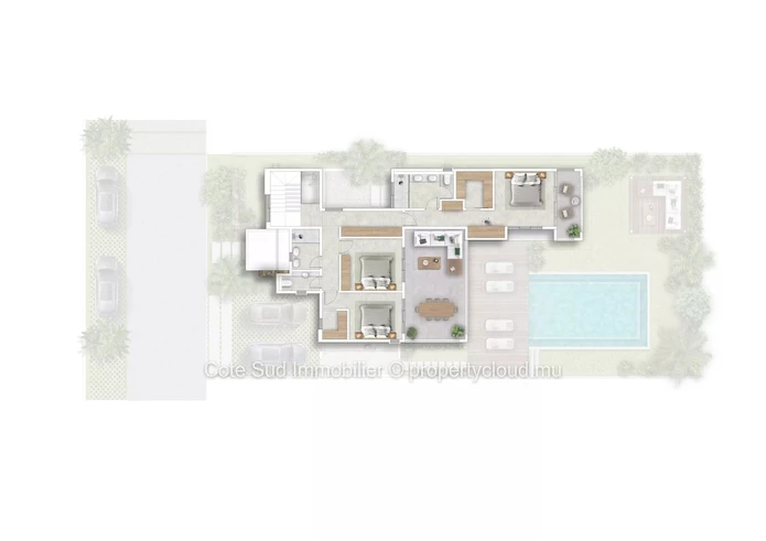 Beautiful modern villa in Calodyne with swimming pool and spa