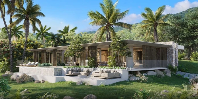 Le délicieux luxe minimaliste de cette superbe villa offrant une vue mer