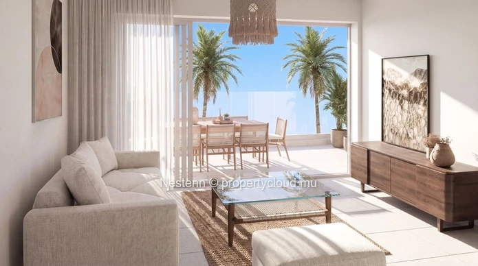 Modern penthouse in Pointe aux Canonniers with 4 bedrooms, 4 baths, garage, security, and close to amenities. Unfurni...