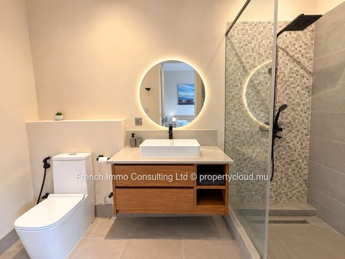 Superbe appartement 2 chambres a la residence one bay de pereybere , piscine privative et commune 