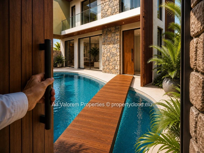 Villa contemporaine d’exception au cœur de La Balise Marina – Rivière Noire!