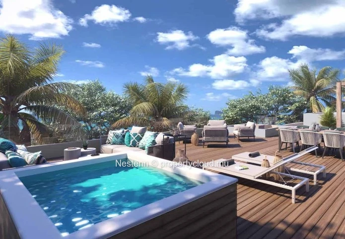 Magnifique penthouse de 3 chambres en résidence proche de la plage