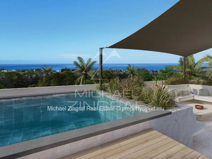 Appartement 3 chambres avec jardin et piscine privée – Tamarin