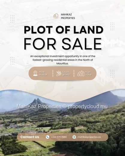 Prime Residential Land for Sale in Mont Mascal, North of Mauritius