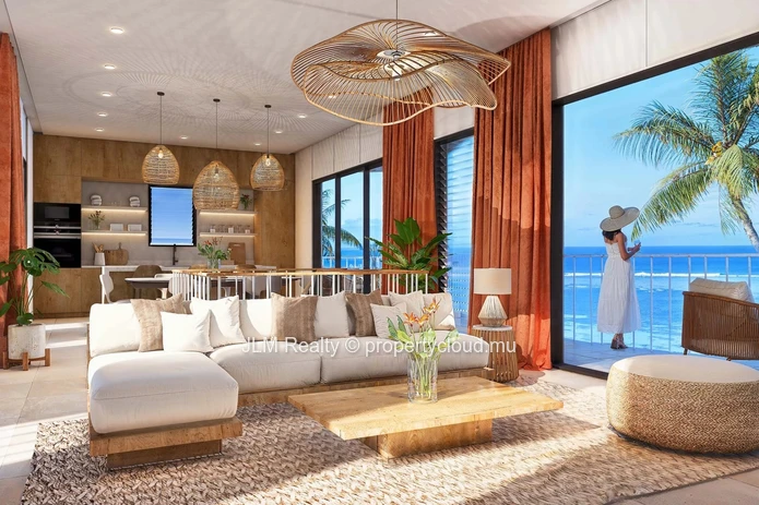 Magnifique villa bioclimatique au toit végétalisé avec vue mer à vendre à Baie du Cap, Île Maurice