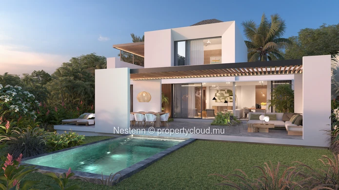 Contemporary 2-bed villa with golf view and private pool in a renowned domain