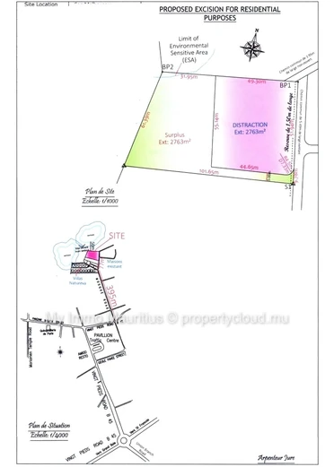 Residential Land – 2,763 m² (65 perches) – 5 min from Cap Malheureux Beach