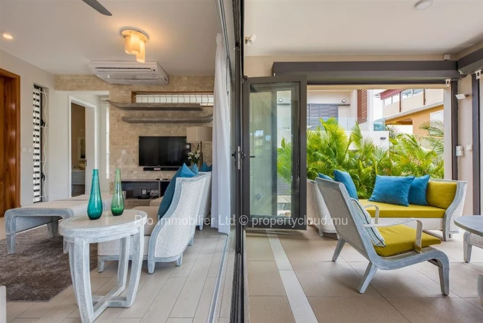 Spacious and newly built furnished villa for rent at Flic en Flac West Coast.