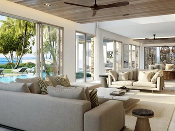 Exclusive beachfront villa for sale in a 5* resort in Poste de Flacq on the east coast of Mauritius