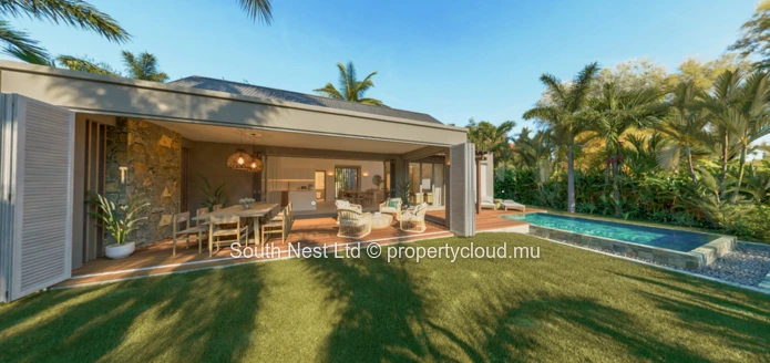 Un coin de paradis à Pointe d'Esny – Villa moderne avec jardin et piscine