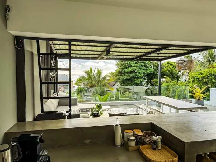 Furnished 1-Bedroom Beachfront Apartment for Rent in Roches Noires