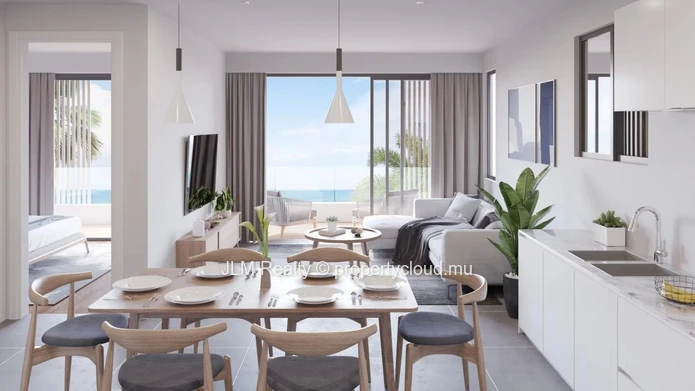 Superb apartment for sale in a beachfront resort in Rivière Noire