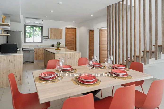 3-bedroom beachfront duplex with private pool and private rooftop in Grand Gaube – Mauritius