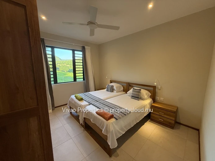 Furnished villa for rent in Rivière Noire with a private pool and 3 bedrooms Rs 200,000 pm