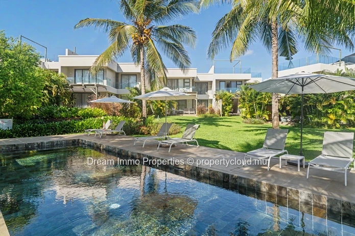 3-bedroom beachfront duplex with private pool and private rooftop in Grand Gaube – Mauritius