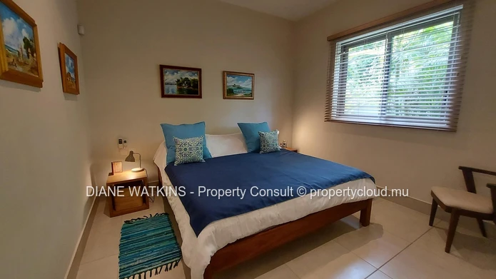 Modern apartment with beach access for rent in Pointe d'Esny