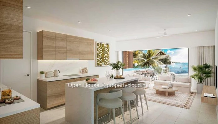 Appartement à vendre à Rivière Noire – Black River, avec piscine, garage, vue mer et accessible aux étrangers.
