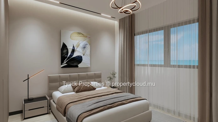 Appartements modernes 3 chambres avec piscine sur toit à Pereybere