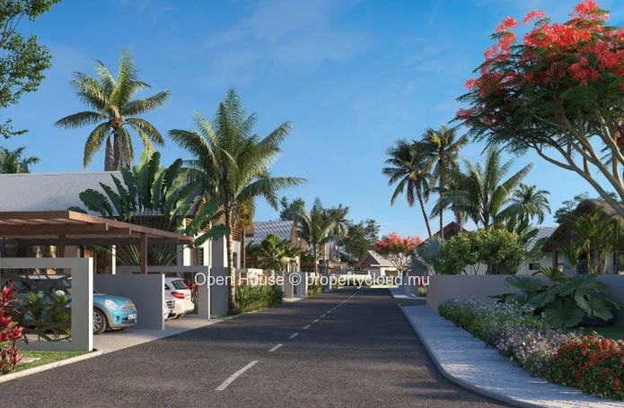 VILLA PDS à vendre à Grand Baie, 206m² habitables, 653m² de terrain, 3 chambres, piscine privée, accessibles aux étra...