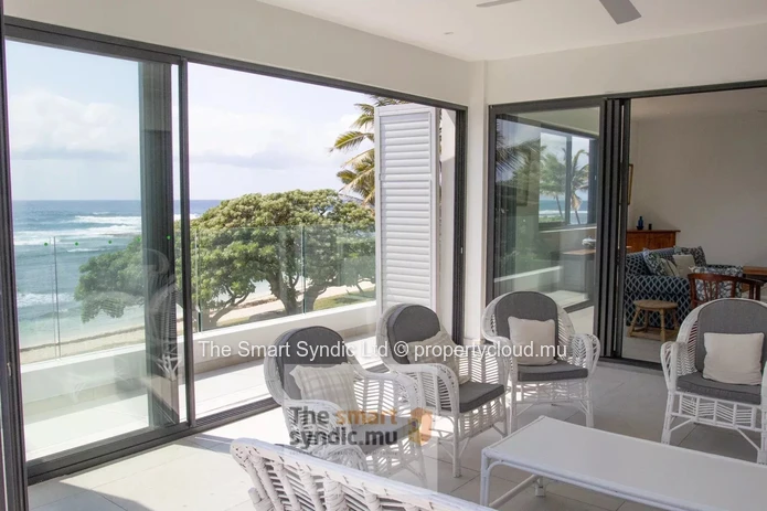 Beachfront apartment for rent.