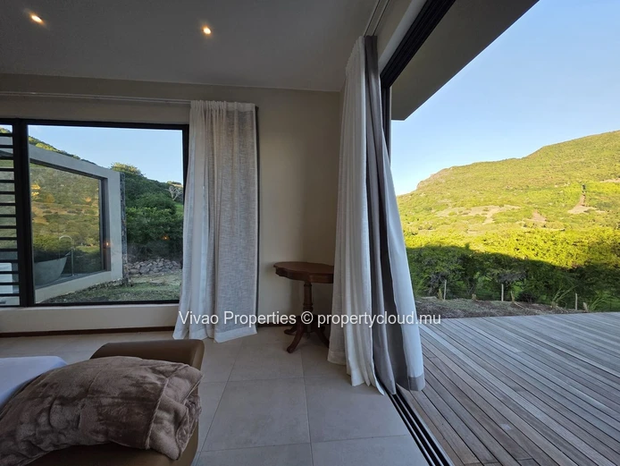Furnished villa for rent in Rivière Noire with a private pool and 3 bedrooms Rs 200,000 pm