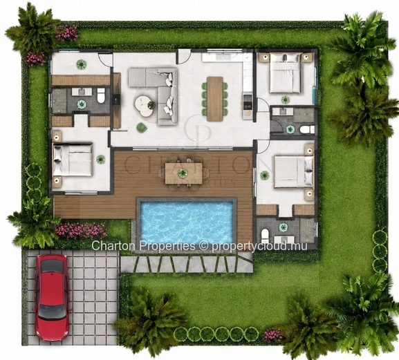 Villa familiale de 3 chambres aux volumes généreux et à l'élégance naturelle