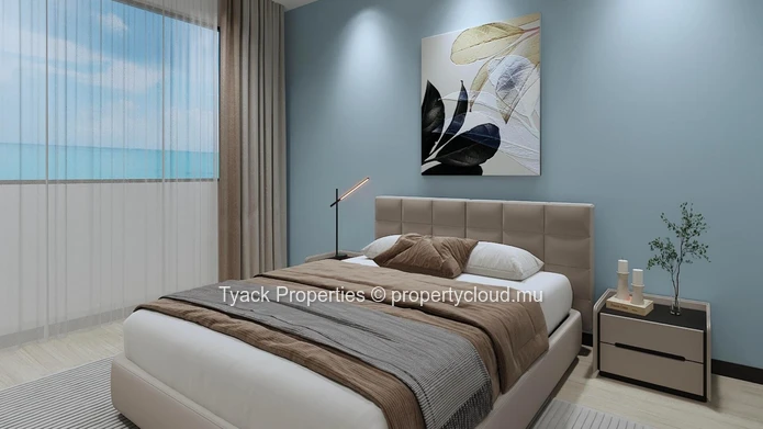 Appartements modernes 3 chambres avec piscine sur toit à Pereybere