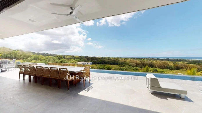Luxury villa with spectacular sea view for sale in Bel Ombre, Mauritius