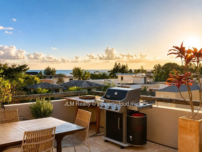Stunning Penthouse for Long-Term Rent Just Steps from La Preneuse Beach, Black River, Mauritius
