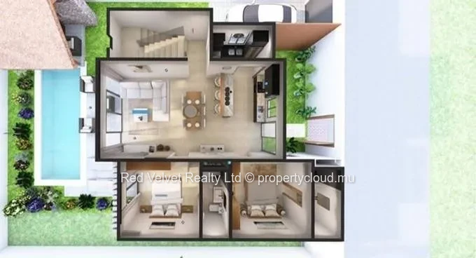 Villas de luxe à vendre à Grand Baie | Projet immobilier sur plan style complexe hôtelier