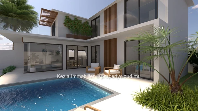 Maison Contemporaine Aux Lignes Tropicales