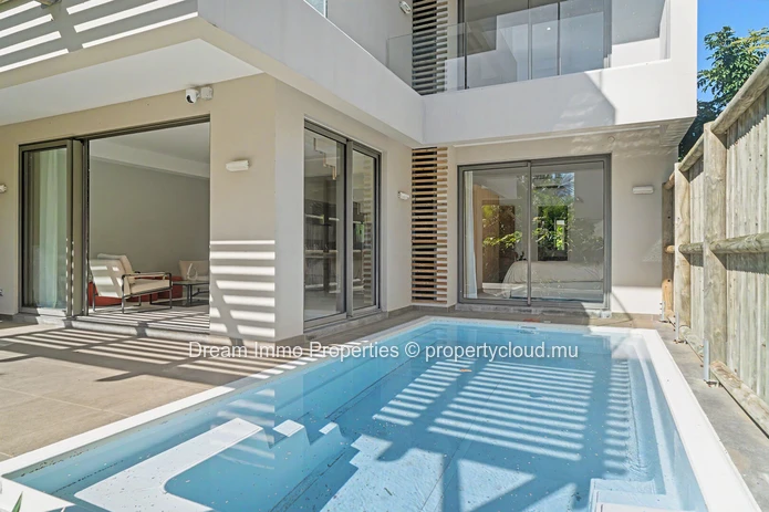 3-bedroom beachfront duplex with private pool and private rooftop in Grand Gaube – Mauritius