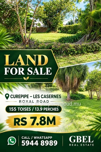 Spacious 13.9-Perch Plot on Royal Road, Les Casernes