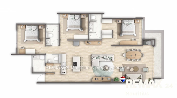 3-Bed Apartment in Bois Chéri, Moka | Le Pouce Mountain Views