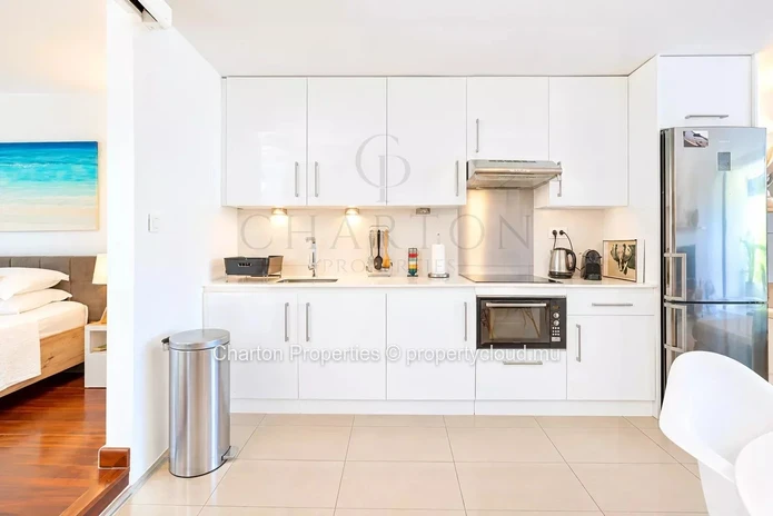 Elegant one-bedroom apartment with an en suite bathroom, just a short walk from the Mont Choisy coastline