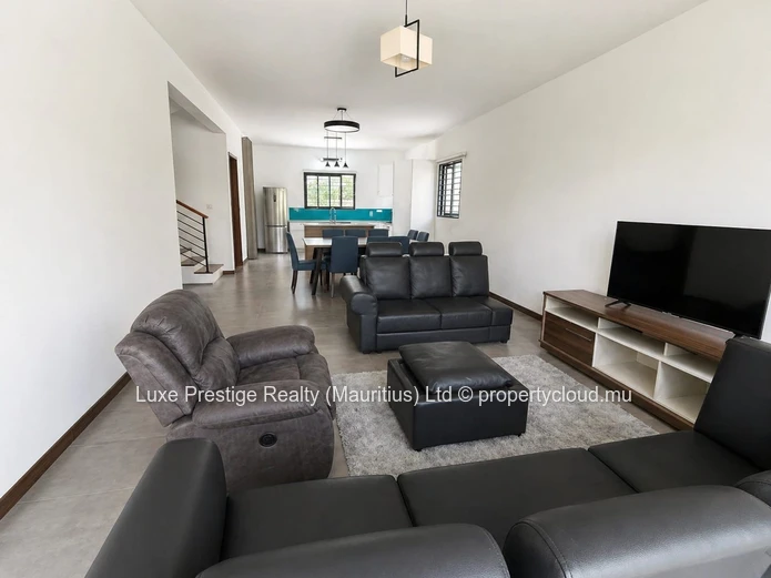 Modern Furnished Duplex Villa for Rent in Central Grand Baie | 2 Furnished Bedrooms, Office, Unfurnished Room, Privat...