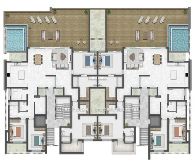 Apartment with a magical sea view. 3 bedrooms, Swimming pool. Accessible to foreigners.