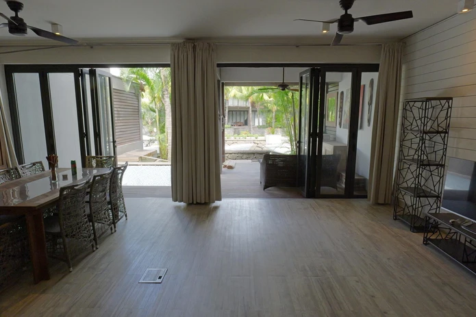 IRS VILLA for sale in Rivière Noire, Black River. 248m² living space, private pool, boat mooring.
