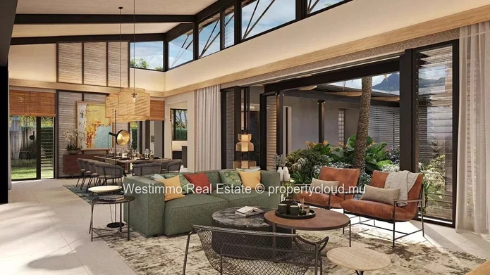 Single-story villa with 3 suites in Rivière Noire with sea view