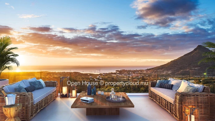 PDS VILLA for sale in Rivière Noire. Living area 415m², land 1,050m², 4 en suite bedrooms, sea and mountain view, clo...
