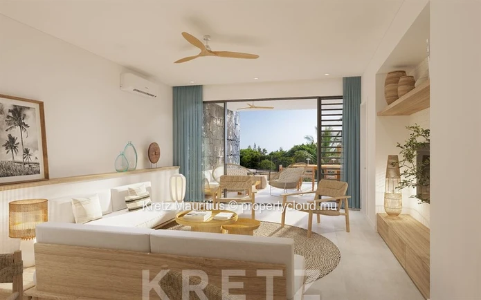 Three-bedroom apartment just a stone's throw from the beach – exclusive hotel services