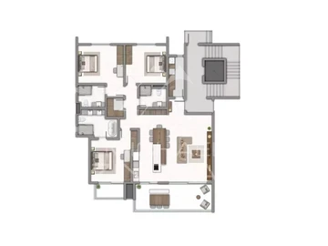 Penthouse de 3 Chambres