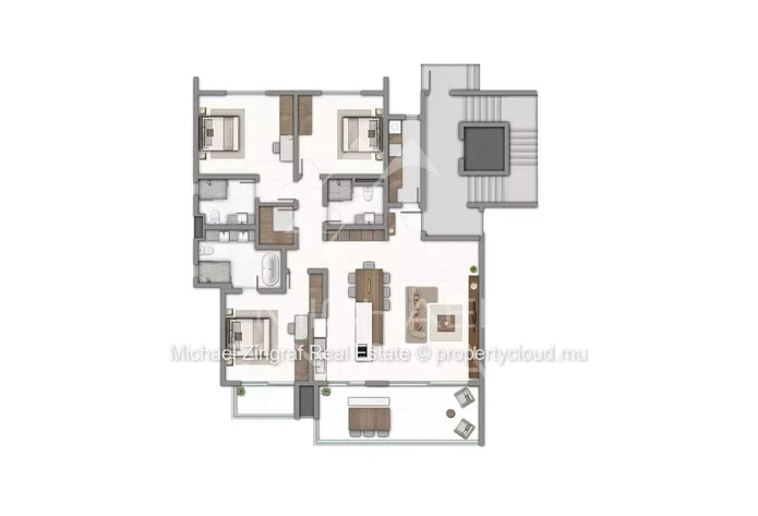 3 bedrooms Penthouse with panoramic views - Pointe aux canonniers