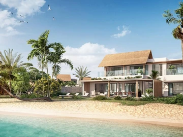 Villa d'exception à vendre pieds dans l'eau avec accès aux services d'un hôtel 5 étoiles-luxe à Wolmar, Île Maurice